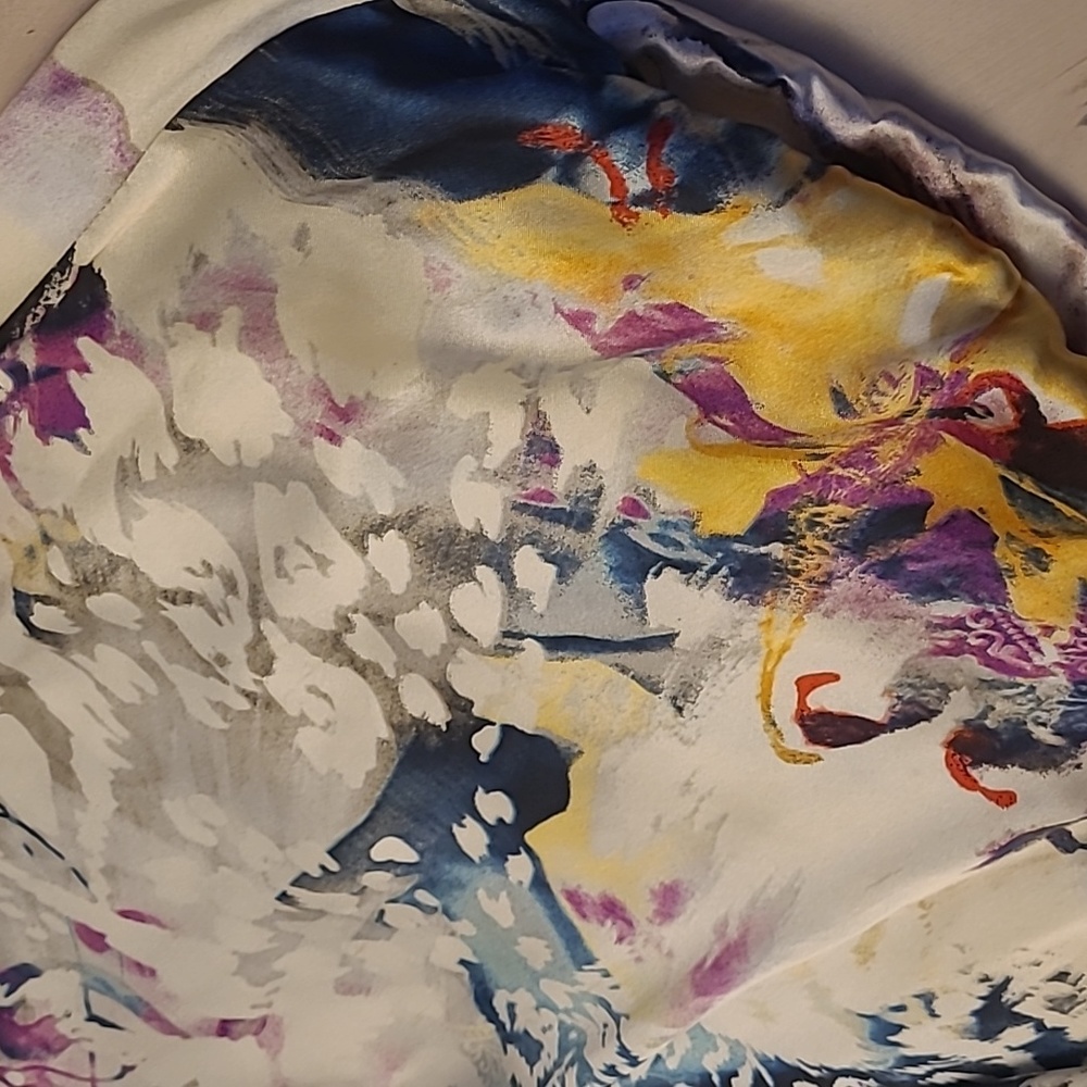 EUC Y2K JUMP by Wendye Chatilin Bubble Hem Abstract Floral Mini Dress - Picture 6 of 14